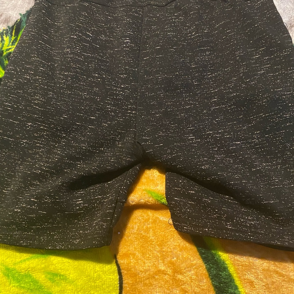 Black and White Speckled Shorts